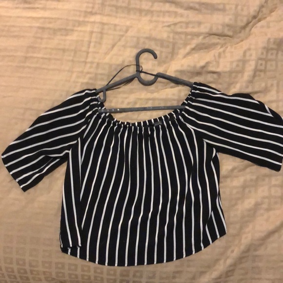 Off the shoulder chiffon dressy shirt - Picture 1 of 2